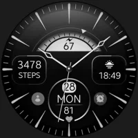 Silver Classic watch face